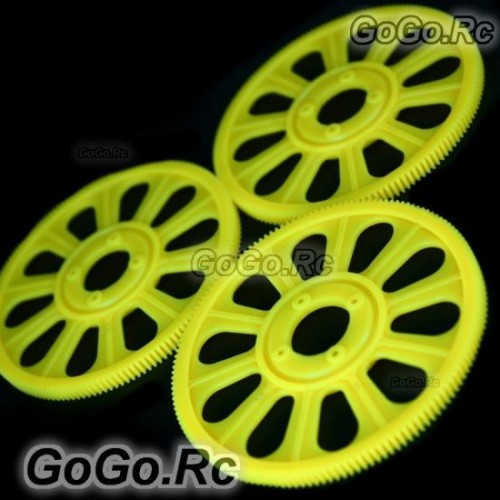 3x Yellow Main Drive Gear for T-REX 450 SE V2 GF XL S Pro​ Sport (RH45155-02)