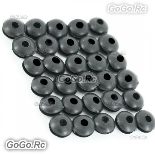 30 Pcs 450 Canopy Grommet Nuts for T-Rex 450 Helicopter Black (JHS1279B30)