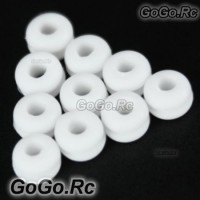 Silicone Canopy Nut White x 10 pcs for T-rex Trex 500 Helicopter (CHS1279SW)