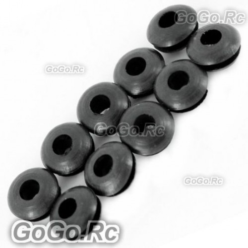 10-Pcs 450 / 500 Canopy Grommet Nuts for T-Rex Helicopter Black (LMHS1279Bx10)
