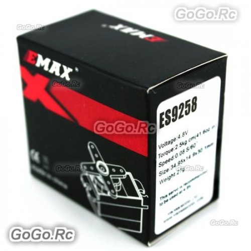 EMAX ES9258 Metal Gear Digital Servo 27g/ 3kg/ .08 sec for RC Heli (ES9258)