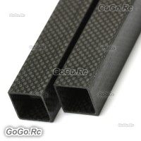 2 Pcs 15X15X13X300MM 3K Carbon Fiber Square Tube Pipe For Multicopter Drone