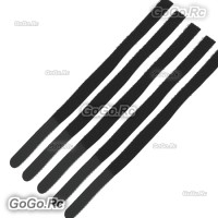 5 Pcs 8mmx210mm Velcro Battery Strap Reusable Cable Tie Wrap -Black