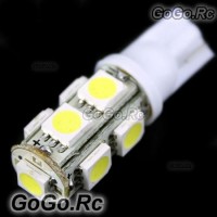 2x 194 501 T10 9 SMD White 5050 LED Car Lights Bulbs