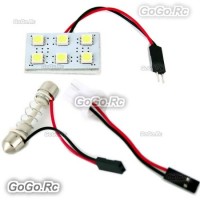 6 SMD 5050 LED Car Dome Light Panel Lamp 12V - Ice Blue - LE004-06BU