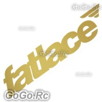 Fatlace Sticker Decal Emblem HellaFlush JDM Drift GOLD 52mmx200mm - CSF004GD