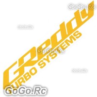 Greddy Turbo Systems Sticker Decal Yellow JDM Drift Racing 43mmx201mm - CSG001YY