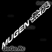 Mugen Sticker Decal JDM Racing Sport Silver 26mmx200mm - CSM008WH