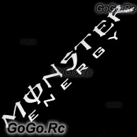 Monster Energy Sticker Decal JDM Racing Car Bumper Silver 69mmx291mm - CSM011WH