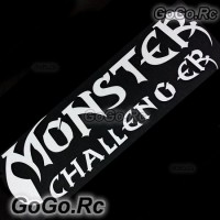 Monster Challeng Sticker Decal Racing Car Bumper White 71mmx200mm - CSM013WH