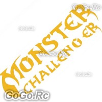Monster Challeng Sticker Decal Racing Car Bumper Yellow 71mmx200mm - CSM013YY