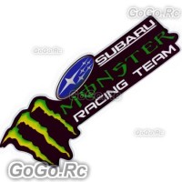 Monster Racing Team Sticker Decal JDM Subaru Impreza STi 90mmx200mm - CSS003-01