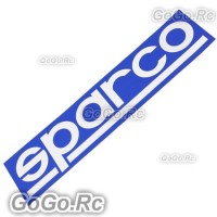Sparco Logo Sticker Decal JDM Racing Race Car 43mmx180mm - CSS002WB