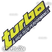 Turbo Performance Sticker Decal Yellow JDM Drift Racing 60mmx180mm - CST008YY