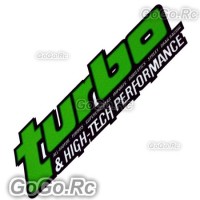 Turbo Performance Sticker Decal Green JDM Drift Racing 60mmx180mm - CST008GN