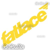 Fatlace Sticker Decal Emblem HellaFlush JDM Drift Yellow 52mmx200mm - CSF004YY