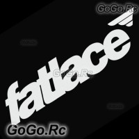 Fatlace Sticker Decal Emblem HellaFlush JDM Drift White 52mmx200mm - CSF004WH