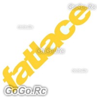 Fatlace Sticker Decal Emblem HellaFlush JDM Drift Yellow 51mmx200mm - CSF003YY