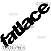 Fatlace Sticker Decal Emblem HellaFlush JDM Drift Black 51mmx200mm - CSF003BK