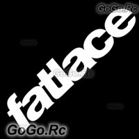 Fatlace Sticker Decal Emblem HellaFlush JDM Drift White 51mmx200mm - CSF003WH