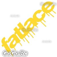 Fatlace Sticker Decal Emblem HellaFlush JDM Drift Yellow 74mmx200mm - CSF002YY