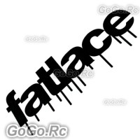 Fatlace Sticker Decal Emblem HellaFlush JDM Drift Black 74mmx200mm - CSF002BK