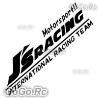 J's Racing Sticker Decal Black Japan Honda Spoon Mugen 75mmx230mm - CSJ003BK