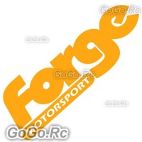 Forge MOTOR SPORT Sticker Decal Emblem Drag Racing Yellow 84mmx200mm - CSF001YY