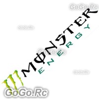 Monster Energy Sticker Decal JDM Racing Car Bumper Black 70mmx290mm - CSM001BK