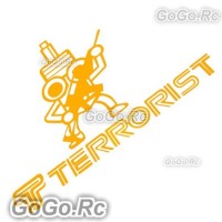 Tein TERRORIST Sticker Decal Emblem Yellow 126mmx170mm - CST007YY