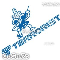 Tein TERRORIST Sticker Decal Emblem Blue 126mmx170mm - CST007BU