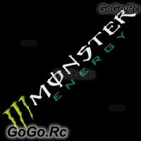 Monster Energy Sticker Decal JDM Racing Car Bumper Silver 70mmx290mm - CSM001WH