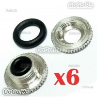 6 Pcs Metal Canopy Mounting Grommets Nut For Trex 450 PRO Sport Helicopter