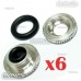 6 Pcs Metal Canopy Mounting Grommets Nut For Trex 450 PRO Sport Helicopter