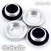 6 Pcs Metal Canopy Grommet Ring Nuts For T-Rex 550 600 700 Helicopter